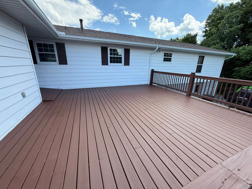 Transform your outdoor space with our expert fence and deck staining service. Enhance durability and beauty effortlessly. Discover top-rated "deck staining near me" for a stunning, long-lasting finish today! for Prime Pressure & Paint in Saint Marys, PA