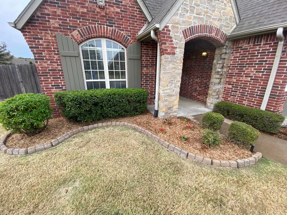 Our Shrubs Trimming service ensures your landscaping remains neat and manicured all year round, giving your home a well-maintained appearance that enhances curb appeal. Let us help enhance your outdoor space. for Lawn Dogs Outdoors Services in Sand Springs, OK