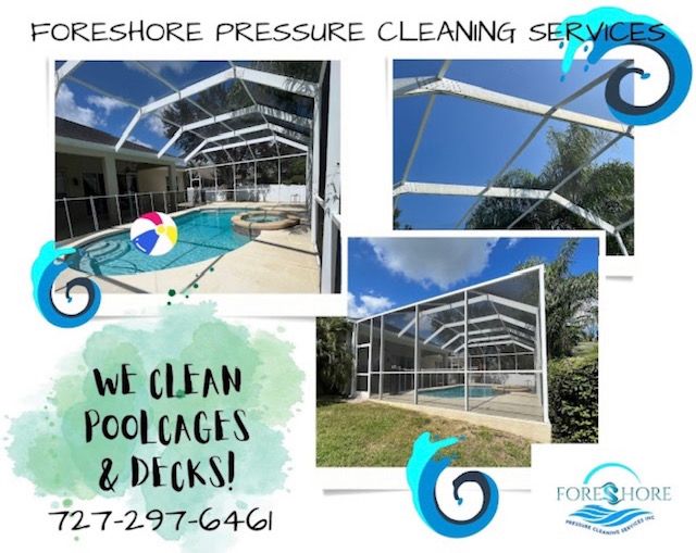 Pool Deck, Patio, & Enclosures for Foreshore Pressure Cleaning Services Inc in Holiday, FL