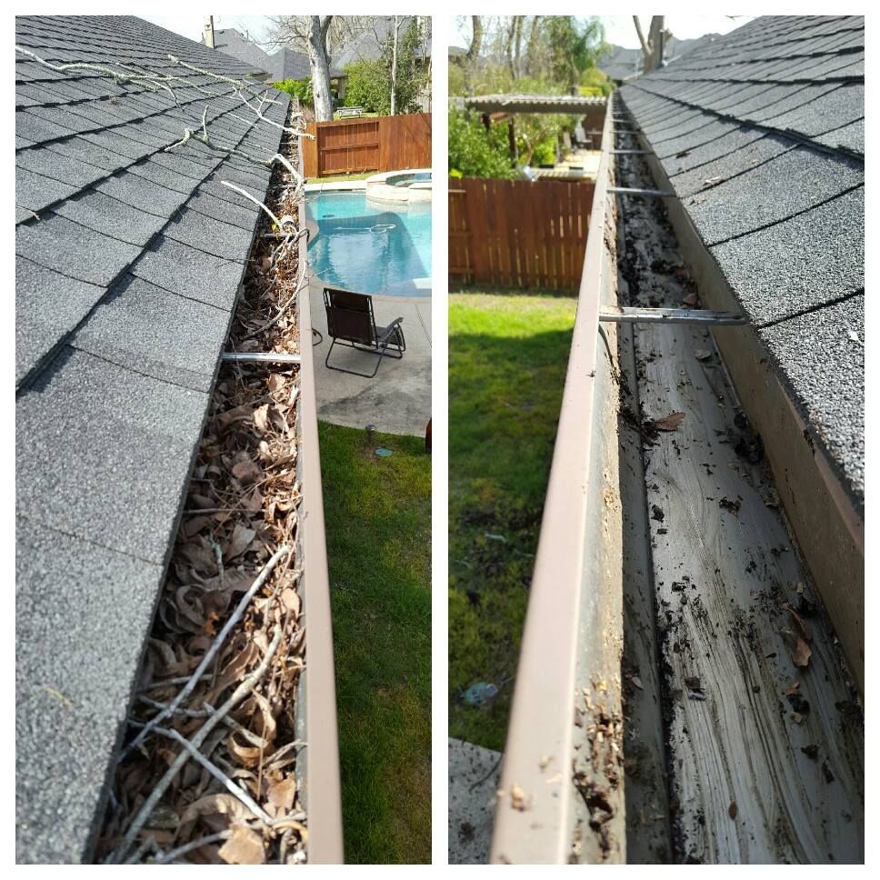 Our professional gutter cleaning service ensures your gutters are free from debris and blockages, protecting your home from water damage. Trust us to keep your gutters clean and functional. for Power Pressure Wash in Houston, TX