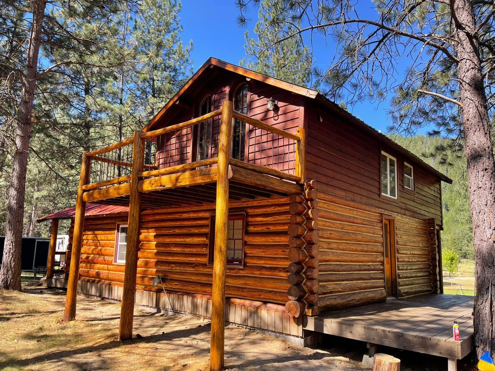 Log Home Restoration for True Blue Logworks LLC in Corvallis, MT