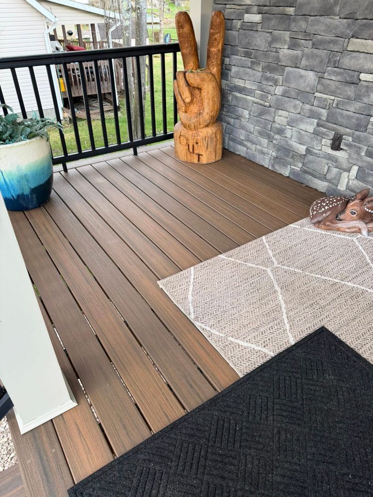 Transform your backyard with our expert deck & patio installation service. We design and build durable, beautiful outdoor spaces that enhance comfort, boost home value, and fit your lifestyle perfectly. for MRH Contracting LLC in Clearfield, PA