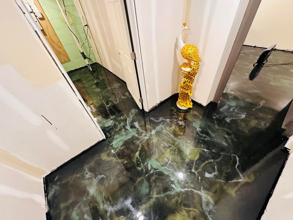 Transform your home with our durable and stylish epoxy flooring, offering a seamless finish that's easy to maintain. Perfect for garages, basements, or any space needing enhanced beauty and functionality. for Mr Moles Painting in Bemidji, MN