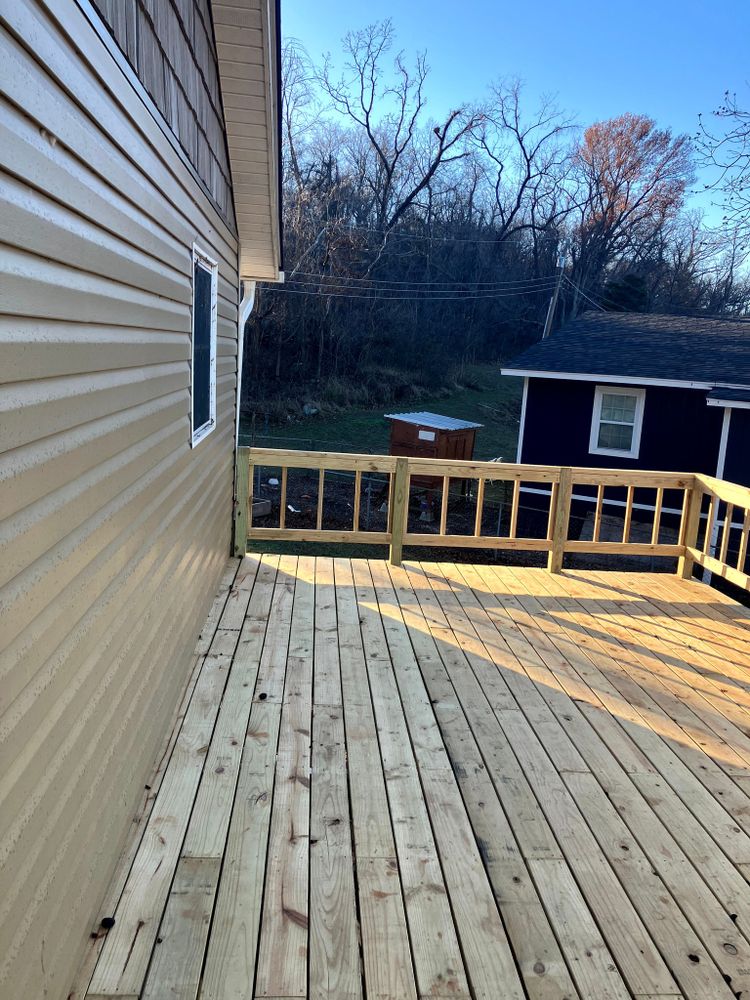 Enhance your outdoor experience with our expert deck & patio installation service. We craft beautiful, durable spaces tailored to your home, ensuring quality and satisfaction for all your relaxation needs. for OkieBoyz Construction in Tulsa, OK