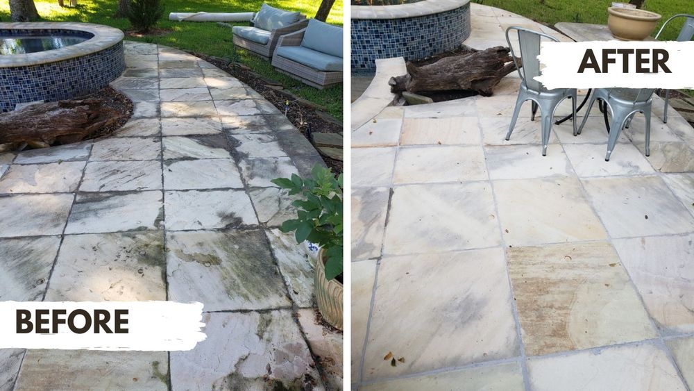 Before and After for Connected Exterior Cleaning in Dallas, TX