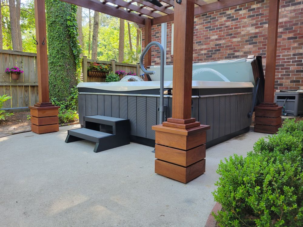 Ipe deck and trellis  for GVL Renovations in Greenville, SC