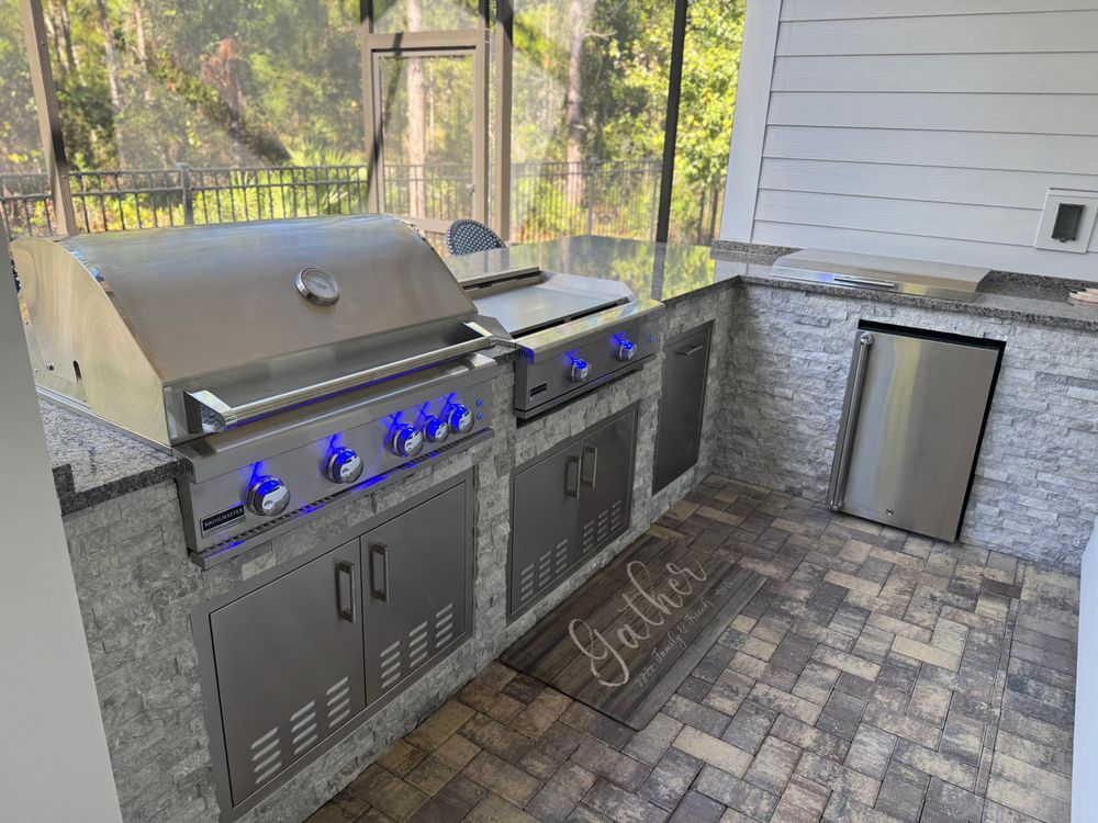 Transform your backyard with our Outdoor Kitchen Construction service, offering personalized designs and professional installation to create the perfect space for entertaining, cooking, and enjoying outdoor dining experiences in style. for MI Contracting LLC in St. Augustine, FL