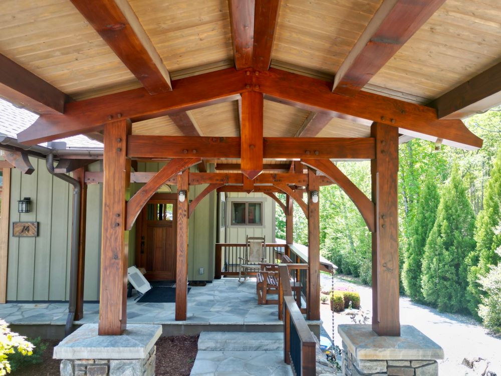 Exterior Deck staining & building for JV Painting Services LLC in Hendersonville, NC