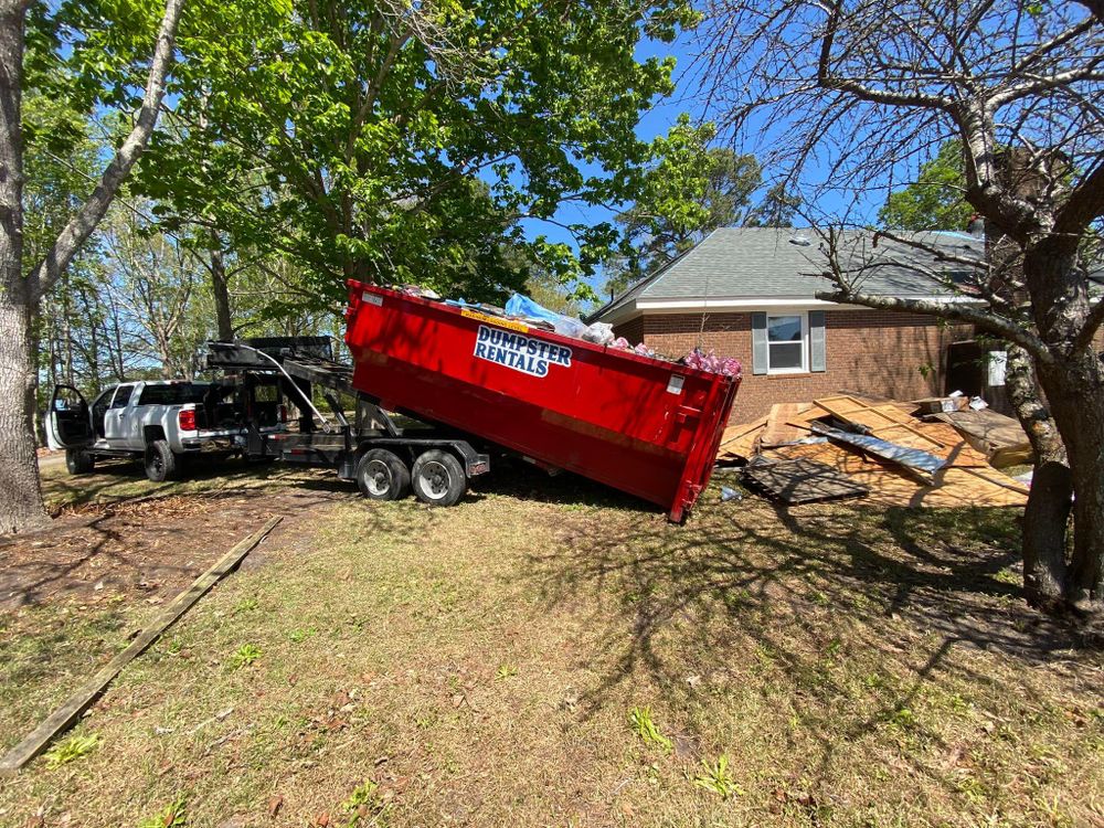 Drive Way Safe Dumpster Rentals for RJL Dumpster Rentals & More LLC in Shallotte, NC