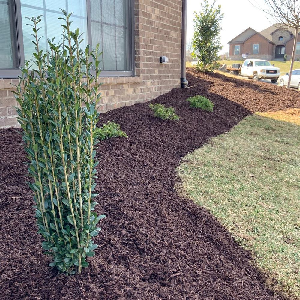 Mulch Installation for Lamb's Lawn Service & Landscaping in Floyds Knobs, IN