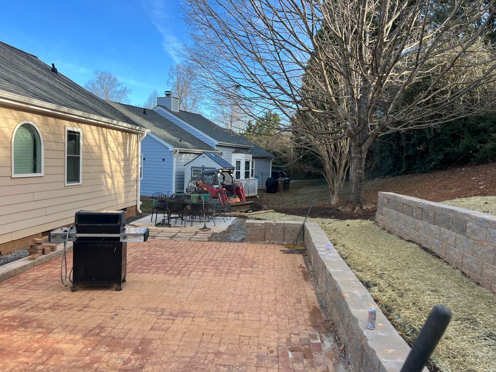 Retaining Wall for KM Landworks in Moncure ,  NC