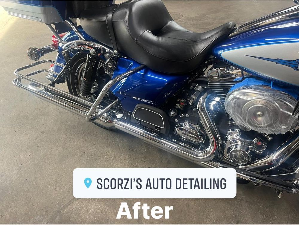 Motorcycle Detailing for Scorzi’s Auto Detailing in Easthampton, MA