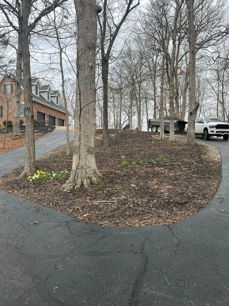 Our Fall Clean Up service is designed to help homeowners prepare their lawns for the upcoming winter season by removing leaves, debris, trimming plants, mulching beds, cutting back perennials. for Trust Lawn and Landscape  in Pacific, MO