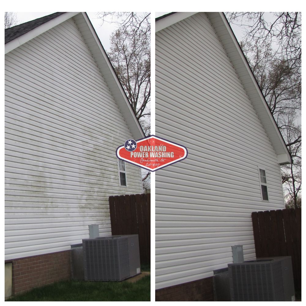 House and Roof Softwash for Oakland Power Washing in Clarksville, TN