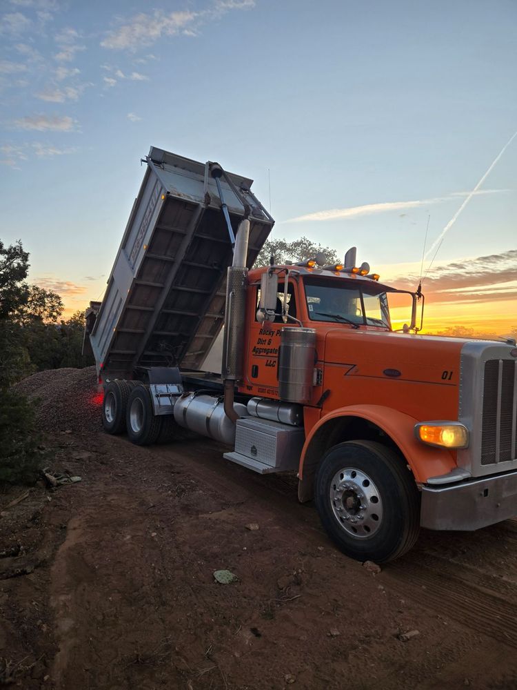 Our Dirt and Gravel Delivery service ensures timely, reliable delivery of high-quality materials for your landscaping or construction needs, enhancing project efficiency and supporting a solid foundation for any outdoor venture. for Rocky Pine Dirt & Aggregate in Kingman, AZ