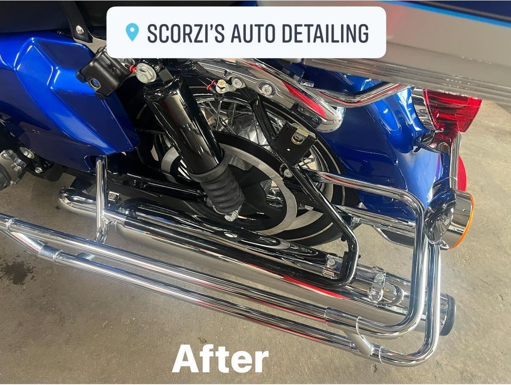 Motorcycle Detailing for Scorzi’s Auto Detailing in Easthampton, MA