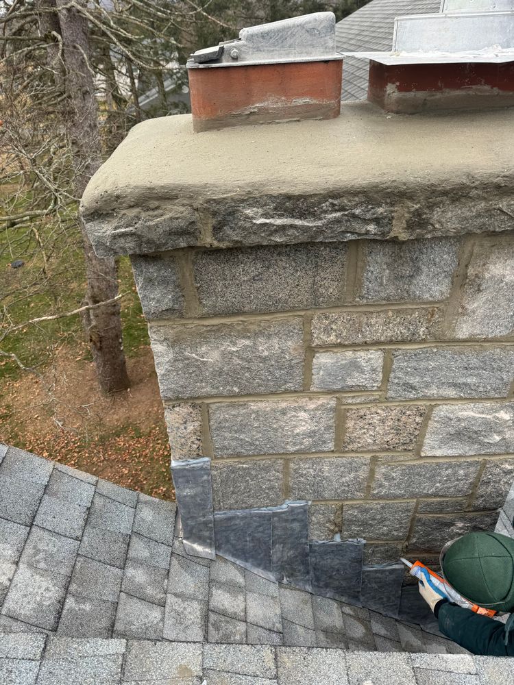 Chimney photos from restoration to new builds for All For U Roofing & Masonry in Boston, MA