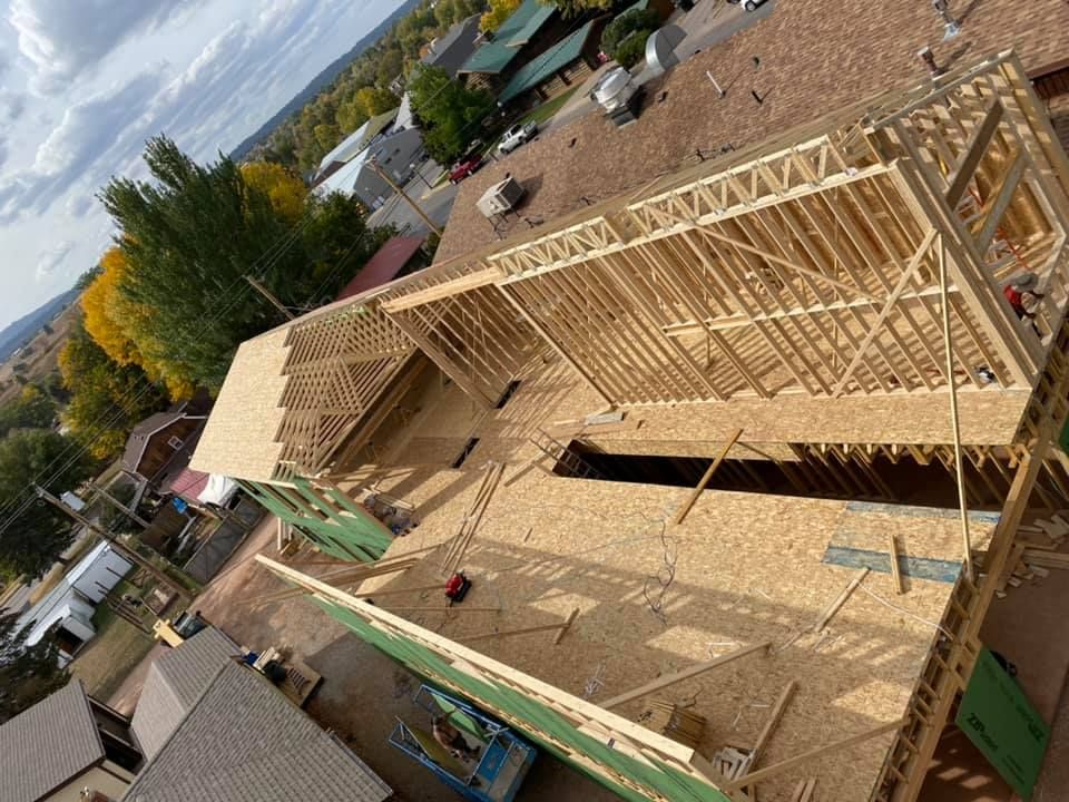 Our Timber Framing service offers the timeless beauty and structural strength of traditional wood construction, perfect for homeowners looking to add a touch of elegance to their new construction or remodeling project. for Horstmann Homes in Lead , SD