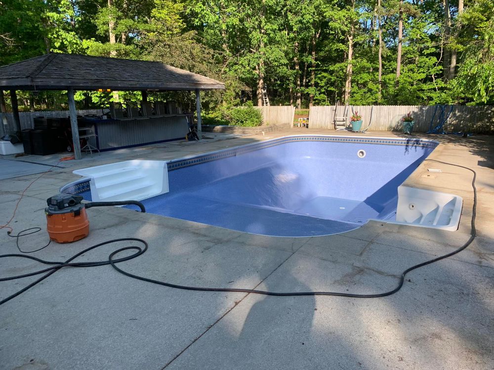 Our Professional Pool Openings service ensures a hassle-free start to your swimming season, with expert cleaning, equipment inspection, and chemical balancing for a sparkling pool ready for enjoyment. for Semper Fi Pools in Vineland, NJ