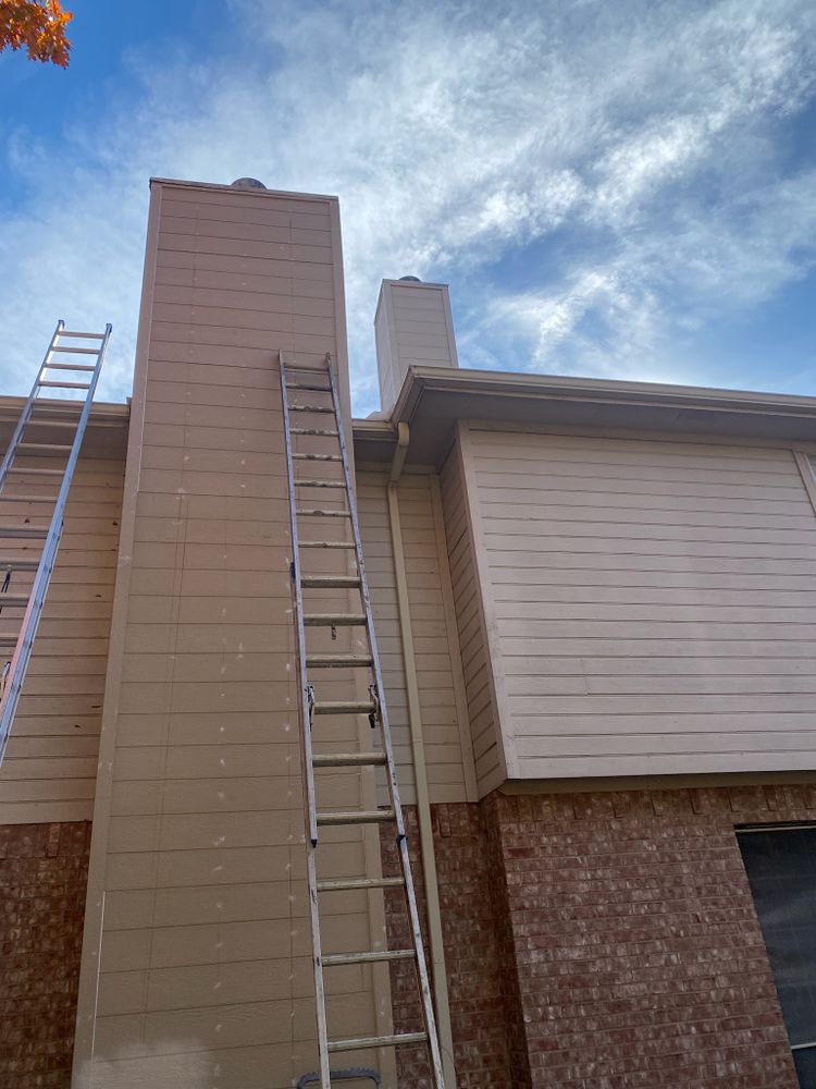 Chimney Rework/Paint for Double RR Construction in Royse City, TX