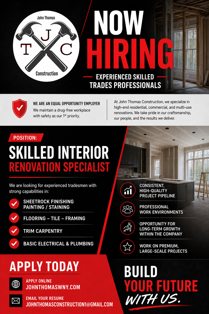 Kitchen Renovation for John Thomas Construction LLC in Niagara, NY