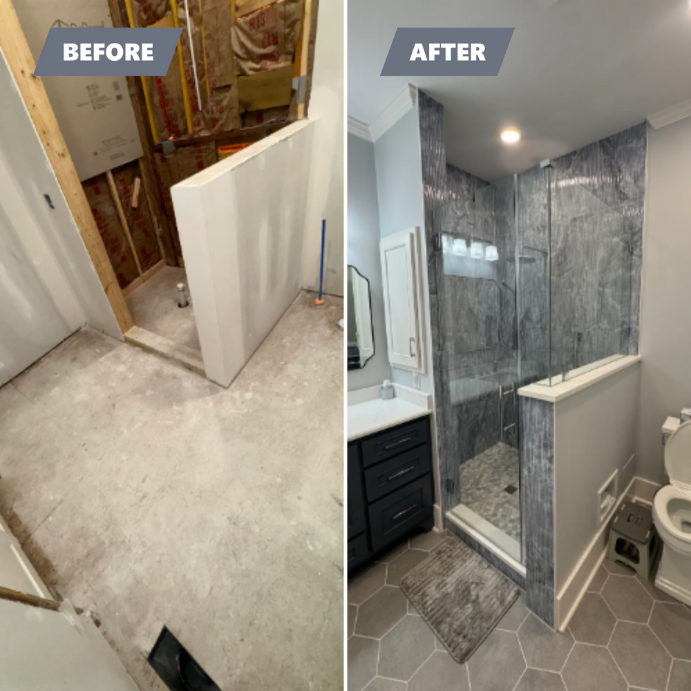 Before and After for A-L Tile in Saluda, SC