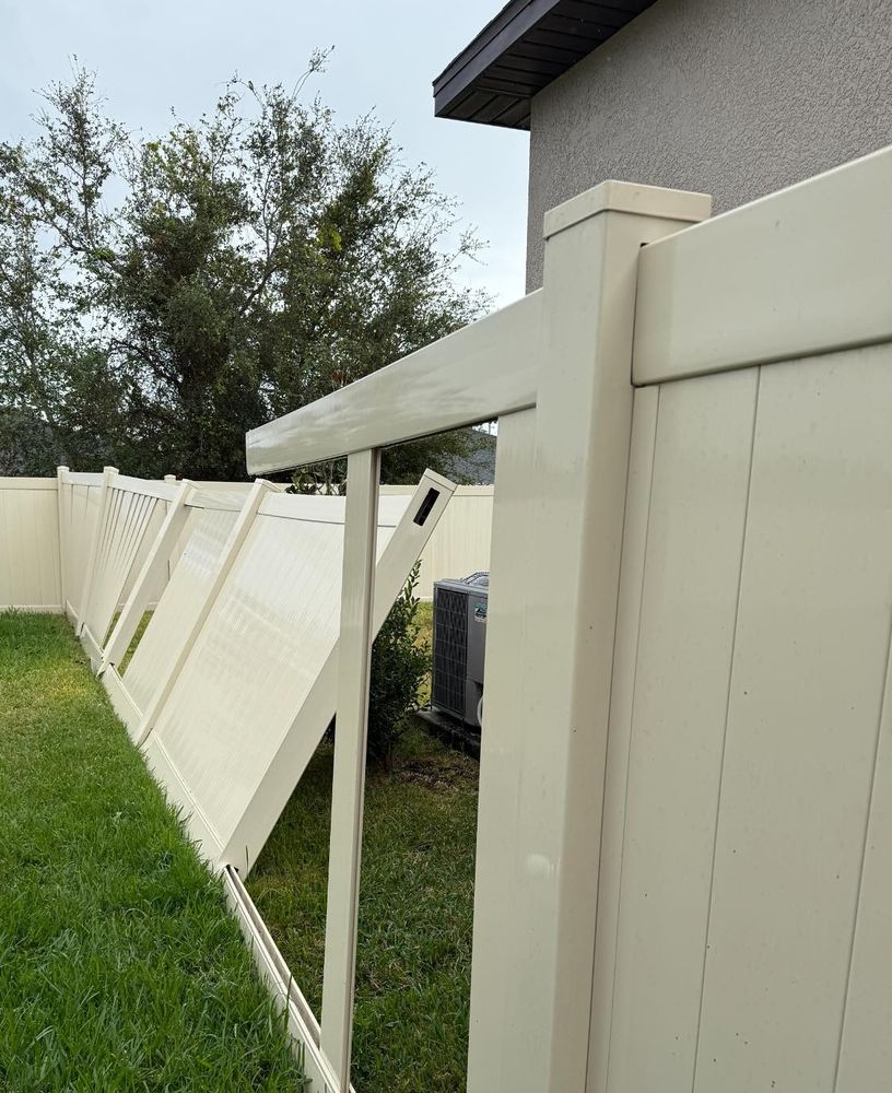 Our Vinyl Fence Repairs service ensures your fence stays sturdy and looks new. Trust our expert team for reliable, efficient fence repair solutions to enhance your home's security and curb appeal. for Smith & Sons Fence Company in Riverview, FL