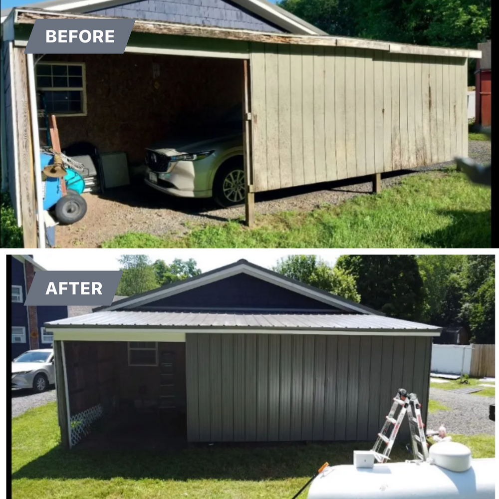 Before and after for RFK Contracting in Wolcott, NY