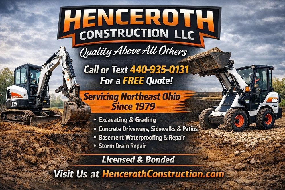 Concrete for Henceroth Construction in Amherst, OH