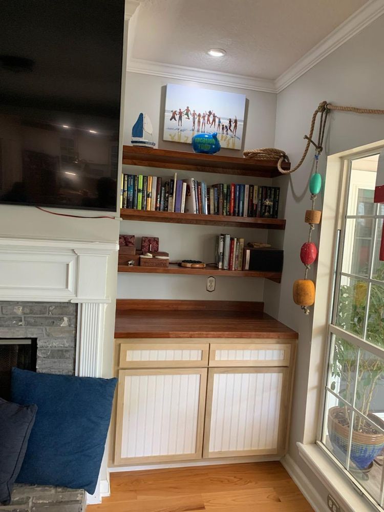 Enhance your space with our expert Shelving service, tailored to fit your style and needs. Our skilled craftsmen create customized solutions for optimal organization and aesthetics in every room of your home. for Watkins Carpentry in Fernandina Beach, FL