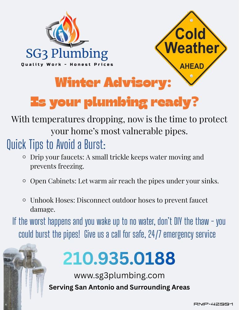 All Photos for SG3 Plumbing, LLC in San Antonio, TX