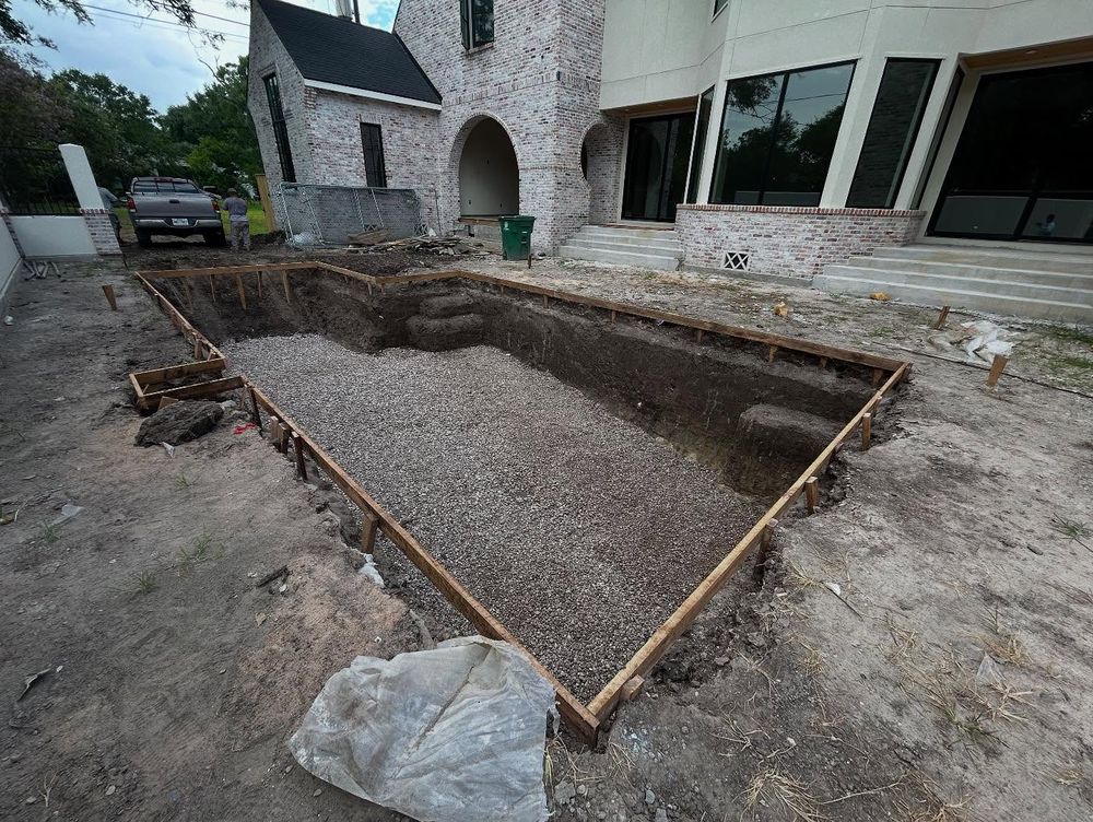 Enhance your outdoor space with our expert Pool Area Cleaning service. Our team ensures a pristine environment around your pool, complementing services like what is land clearing for comprehensive property care. for Texas Elite Excavations in Pearland, TX