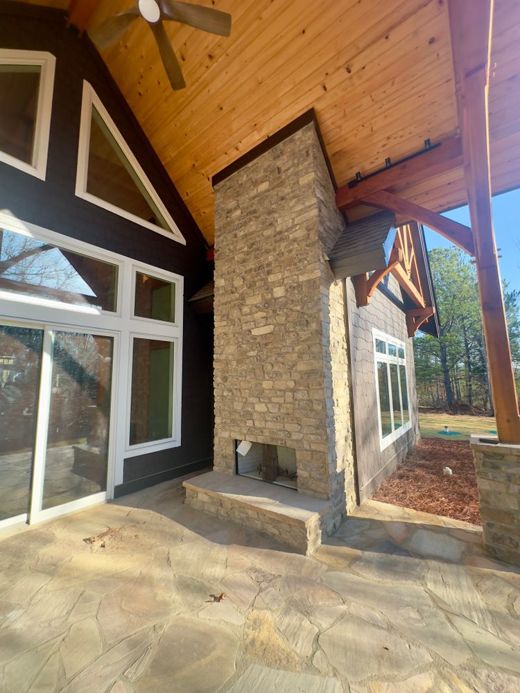 Mountain Style Timber Frame for Emfinger Custom Builders LLC in Pine Mountain, GA