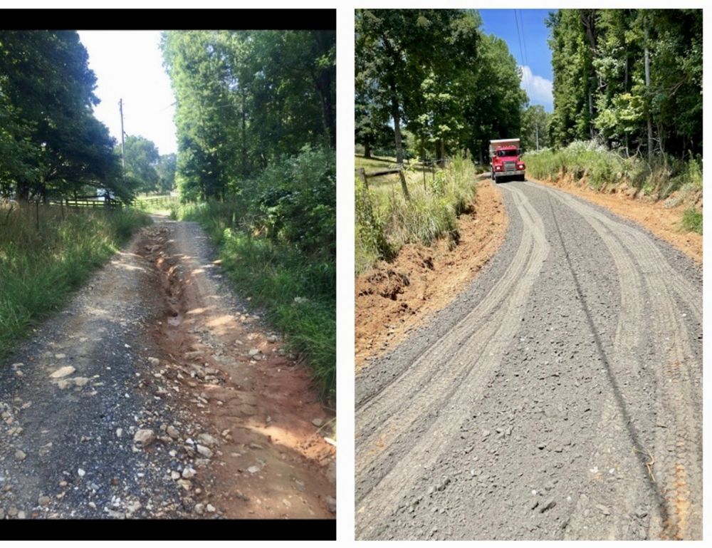 Our Roadbeds service ensures durable and stable foundations for driveways, pathways, or private roads by expertly preparing and leveling the ground, providing a reliable surface for any residential project. for Under Grace Transport and Grading in Marble Hill, GA