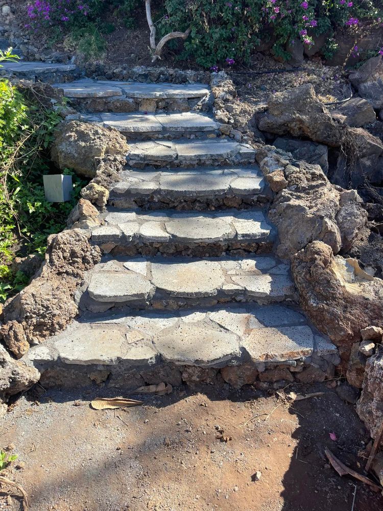 Our Step Installation service offers homeowners the opportunity to enhance their outdoor space with custom-designed and expertly constructed steps, adding both functionality and aesthetic value to their property. for Savou Landscape & Masonry LLC  in Maui, HI