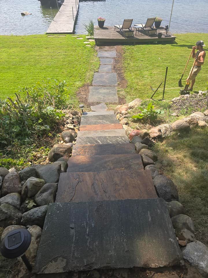 Hardscaping for Michiana Boulders Landscaping & Excavating in Union, MI