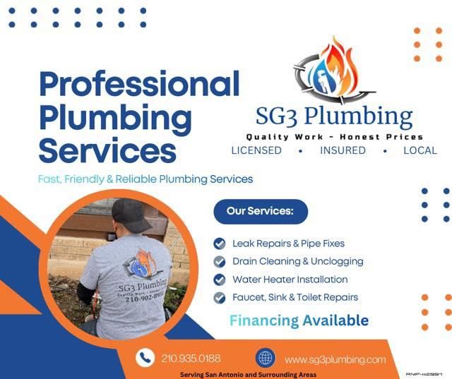 All Photos for SG3 Plumbing, LLC in San Antonio, TX