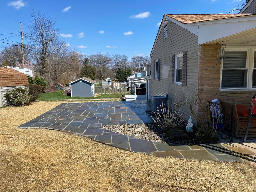 Transform your outdoor space with our Patio Design & Construction service. Our team of experts will work closely with you to create a beautiful and functional patio that enhances your home. for Markey Masonry LLC in Phoenixville, PA