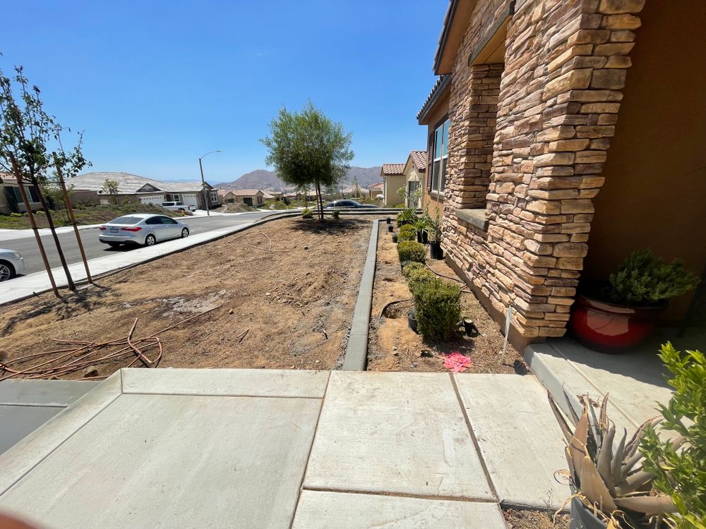 Concrete Edging for Aidan Jade Landscaping in Riverside County, CA