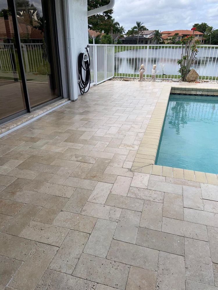 Enhance your outdoor oasis with our pool deck resurfacing service, providing a durable and stylish upgrade that improves safety and transforms the look of your space while increasing property value. for Ultra Marble And Stone Restoration in West Palm Beach, FL
