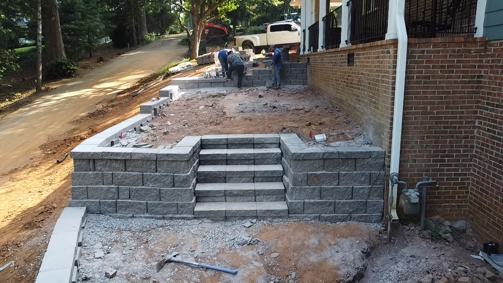 Retainwall  for Rainman Pro Irrigation and Landscape LLC in Rock Hill, SC