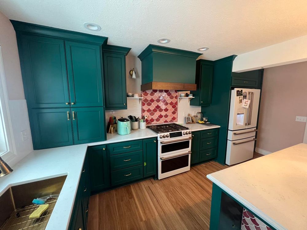 We offer professional kitchen and cabinet refinishing services, transforming your outdated cabinets into a beautiful, modern look that will last for years. for Thunder Bear Painting in Eden Prairie, Minnesota