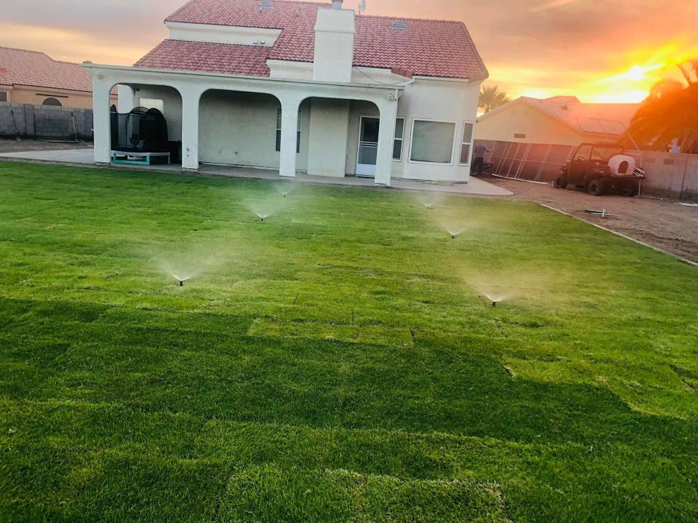 Our Commercial Lawn Maintenance service offers expert lawn care maintenance, ensuring lush, healthy landscapes that enhance your property’s curb appeal and value with regular mowing, fertilization, and weed control. for Infinity Concepts Landscaping in Bullhead City, AZ