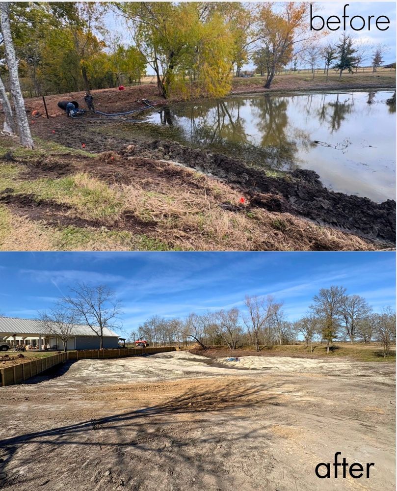 Ponds and Bulkheads for Landers Ranch Services in Grimes County, TX