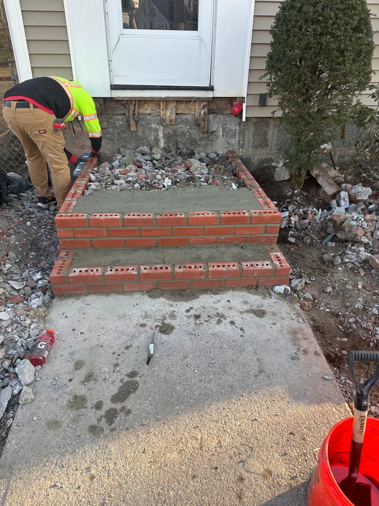 Step/stairs repairs and rebuilds for All For U Roofing & Masonry in Boston, MA