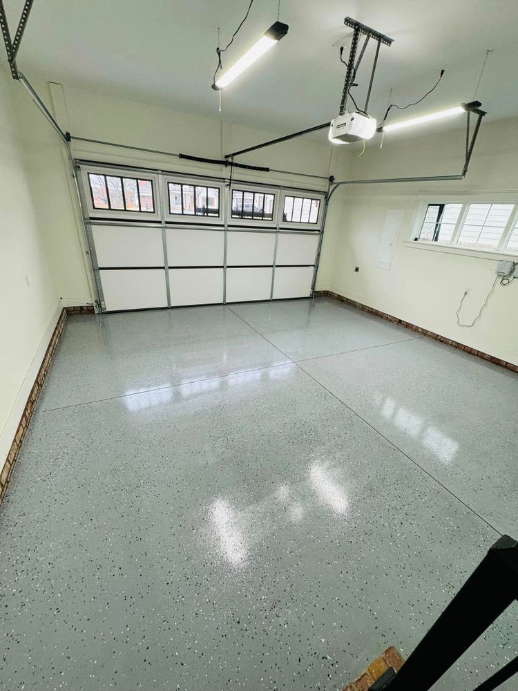 Transform your home's surfaces with our durable epoxy floor coating service, providing a seamless, high-gloss finish that is resistant to stains and wear while enhancing aesthetic appeal and functionality. for Kingsmen Painting in Simpsonville, SC