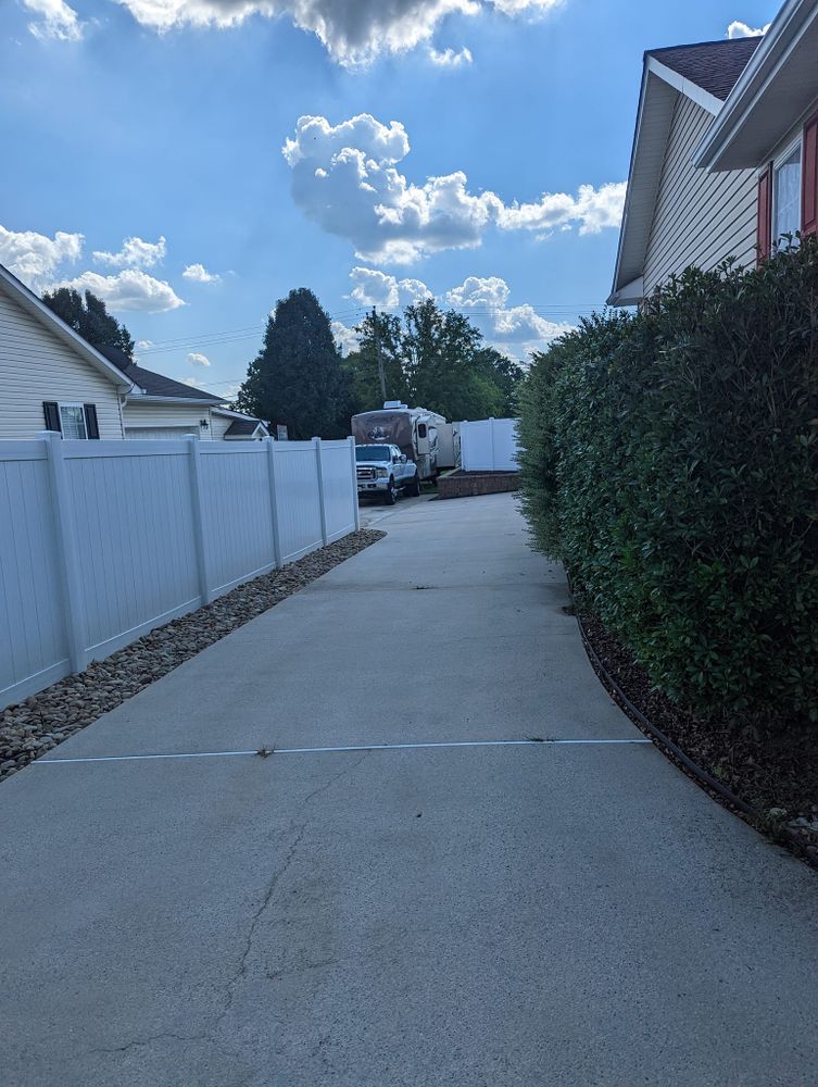 Our professional driveway and sidewalk cleaning service utilizes high-pressure washing to remove dirt, grime, mold, and other debris from your outdoor surfaces, leaving them looking clean and well-maintained. for Precision Pressure and Soft Washing LLC in Albemarle, NC