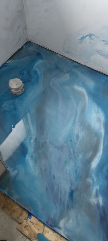 Epoxy floors and countertops for J2 Construction in Red Lodge, MT