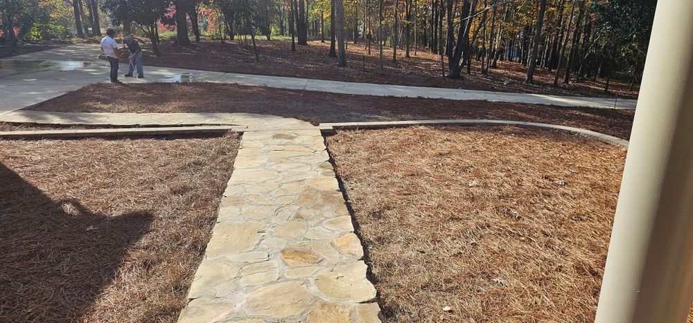 Our Pathways Walkways service enhances your home's landscape with beautifully designed paths, ensuring both functionality and visual appeal. Transform your outdoor space into an inviting retreat with our expert craftsmanship. for The Grand Design in Raleigh, NC