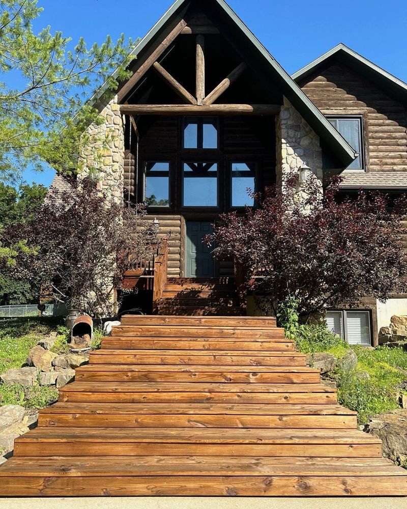 Enhance your home’s beauty with our professional staining service, offering expert application and long-lasting finishes to protect and enrich the natural appearance of wood surfaces, decks, and more. for Nova Painting in Pleasant Hill, MO